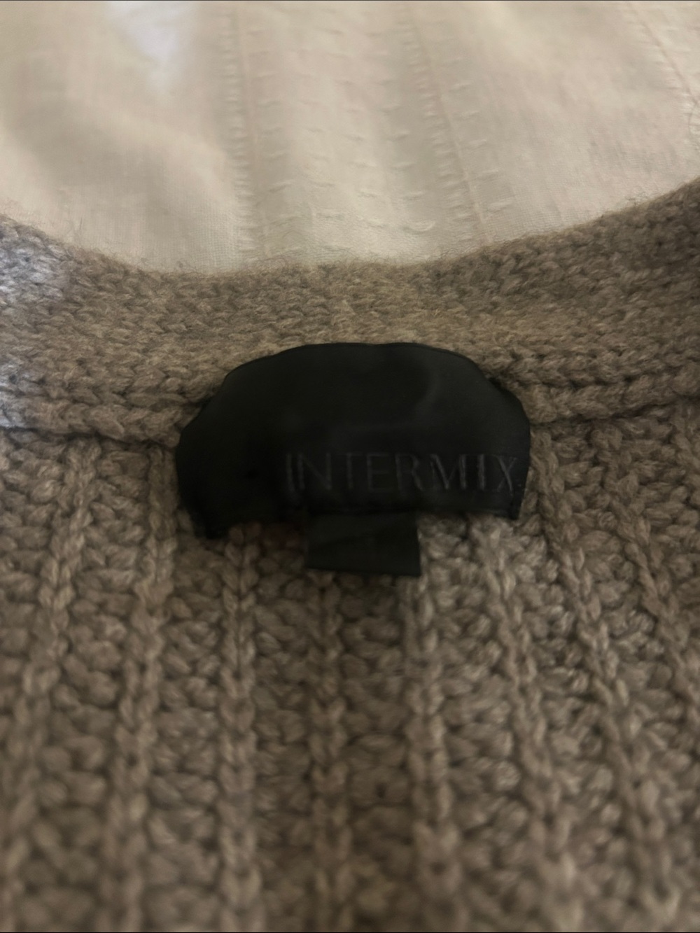 Soft V‑Neck Ribbed Sweater — Gray - Picture 2 of 2